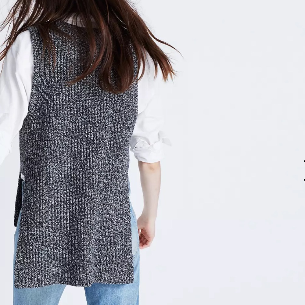 Madewell Open-Side grey Sweater-Vest - Picture 3 of 7